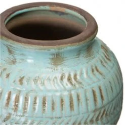 Ixia Vases Vase Patiné Bleu H13,5cm -Vases Soldes vase patine bleu h13 5cm 1