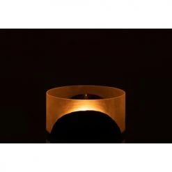 LANADECO Vases Vase Plat Verre Noir/transparent -Vases Soldes vase plat verre noir transparent 2