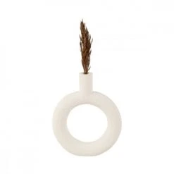 Present Time Vases Vase Ring Rond Résine Blanc -Vases Soldes vase ring rond resine blanc 6