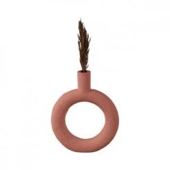Present Time Vases Vase Ring Rond Résine Terracotta -Vases Soldes vase ring rond resine terracotta 1