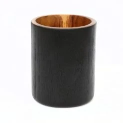 Bazar Bizar Vases Vase Rond En Bois De Teck