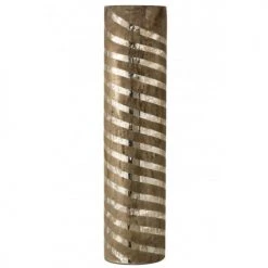 LANADECO Vases Vase Rond Verre Argent H61cm