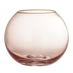 Bloomingville Vases Vase Rosie En Verre Rose H8,5 Cm