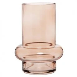 Maisons Du Monde Vases Vase Soucoupe En Verre Fumé Ocre H14 - Lot De 2