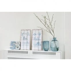 LANADECO Vases Vase Sur Pied Rond Verre Bleu Clair H27cm -Vases Soldes vase sur pied rond verre bleu clair h27cm 2