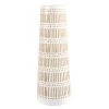 Maisons Du Monde Vases Vase Trapèze En Grès Blanc Et Beige H31 -Vases Soldes vase trapeze en gres blanc et beige h31 1000 7 13 194640 1