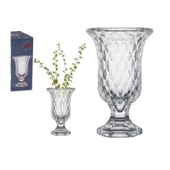 Wadiga Vases Vase Vasque En Verre Diamants - 12.5x12.5x20cm -Vases Soldes vase vasque en verre diamants 12 5x12 5x20cm 2