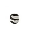 LANADECO Vases Vase Verre Blanc/noir H21cm