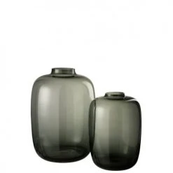 LANADECO Vases Vase Verre Gris H45cm -Vases Soldes vase verre gris h45cm 3