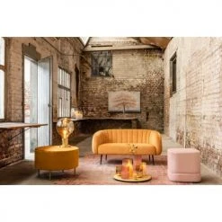 LANADECO Vases Vase Verre Rose/ocre H32cm -Vases Soldes vase verre rose ocre h32cm 4