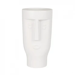 Maisons Du Monde Vases Vase Visage En Dolomite Blanche H23
