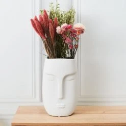 La Chaise Longue Vases Vase Visage En Grès -Vases Soldes vase visage en gres 1