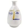 Kare Design Vases Vase Visage En Grès Blanc, Bleu Et Jaune H23 -Vases Soldes vase visage en gres blanc bleu et jaune h23